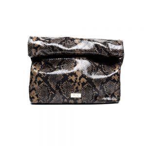 LUNCH PLIK Brown black Snake Print