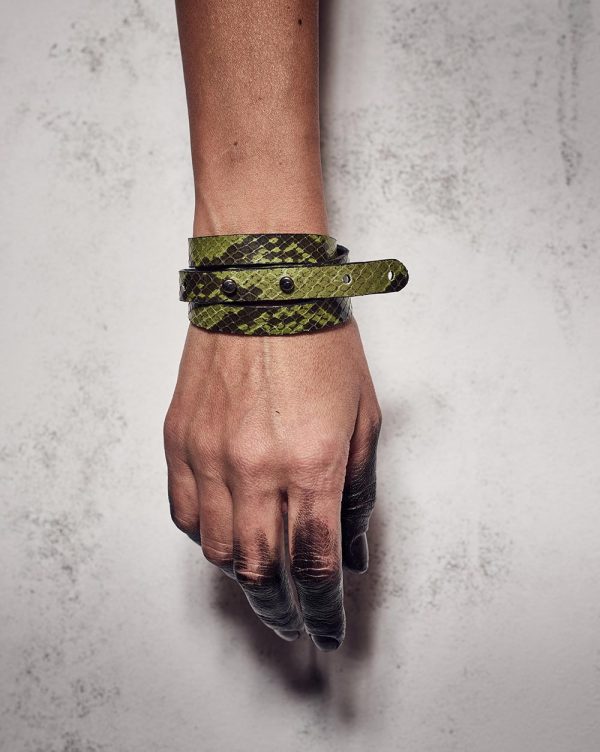 THIN & SLIM BRACELET Green Snake