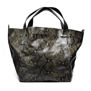 MAX PLIK Dark Green Snake Print