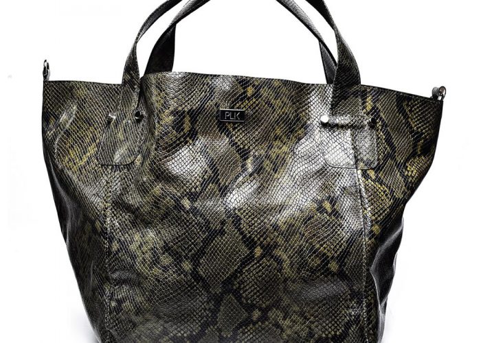 MAX PLIK Dark Green Snake Print