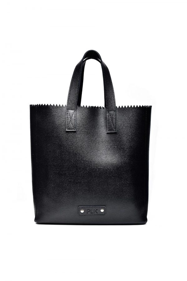 PAPER PLIK Mini Black Saffiano