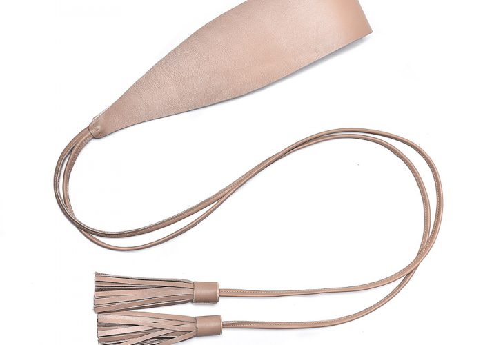 BELT WITH 2 TASSELS Nude