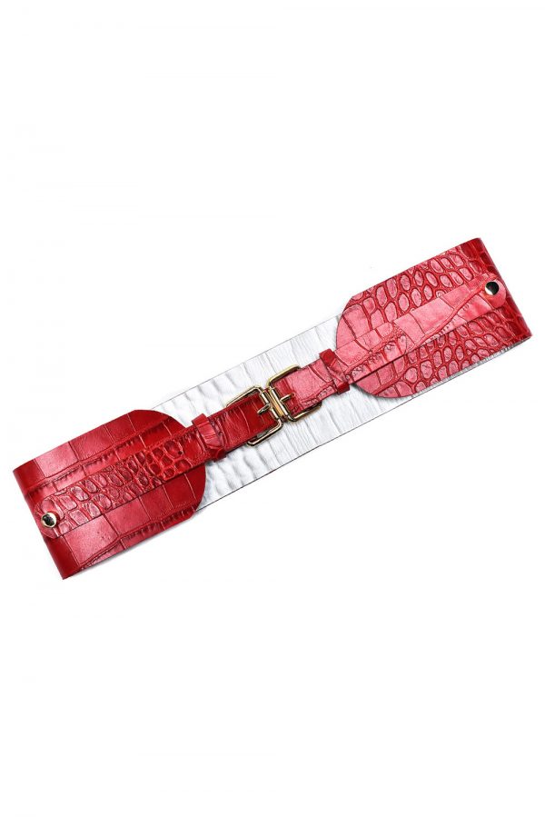 BELT WITH 2 BUCKETS Red