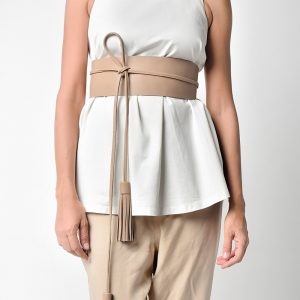 BELT WITH 2 TASSELS Nude