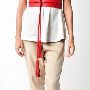 BELT WITH 2 TASSELS Red