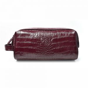 COSMETIC PLIK Burgundy Croc Print