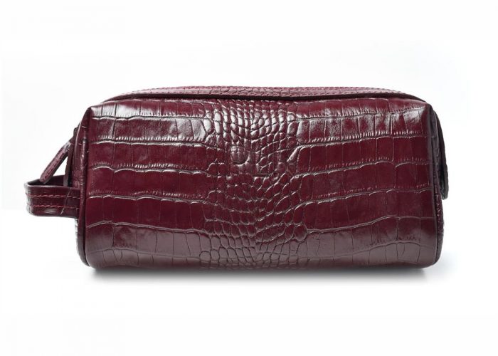 COSMETIC PLIK Burgundy Croc Print