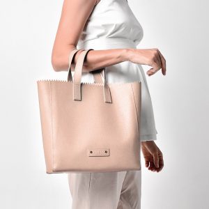 PAPER PLIK Mini Nude Saffiano