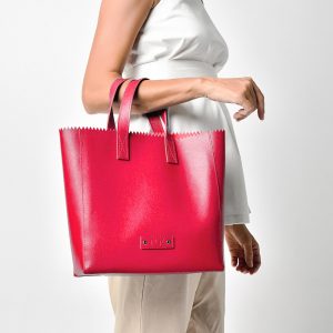 PAPER PLIK Mini Raspberry Saffiano